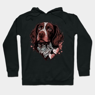 Pointer dog valentine's day Hoodie